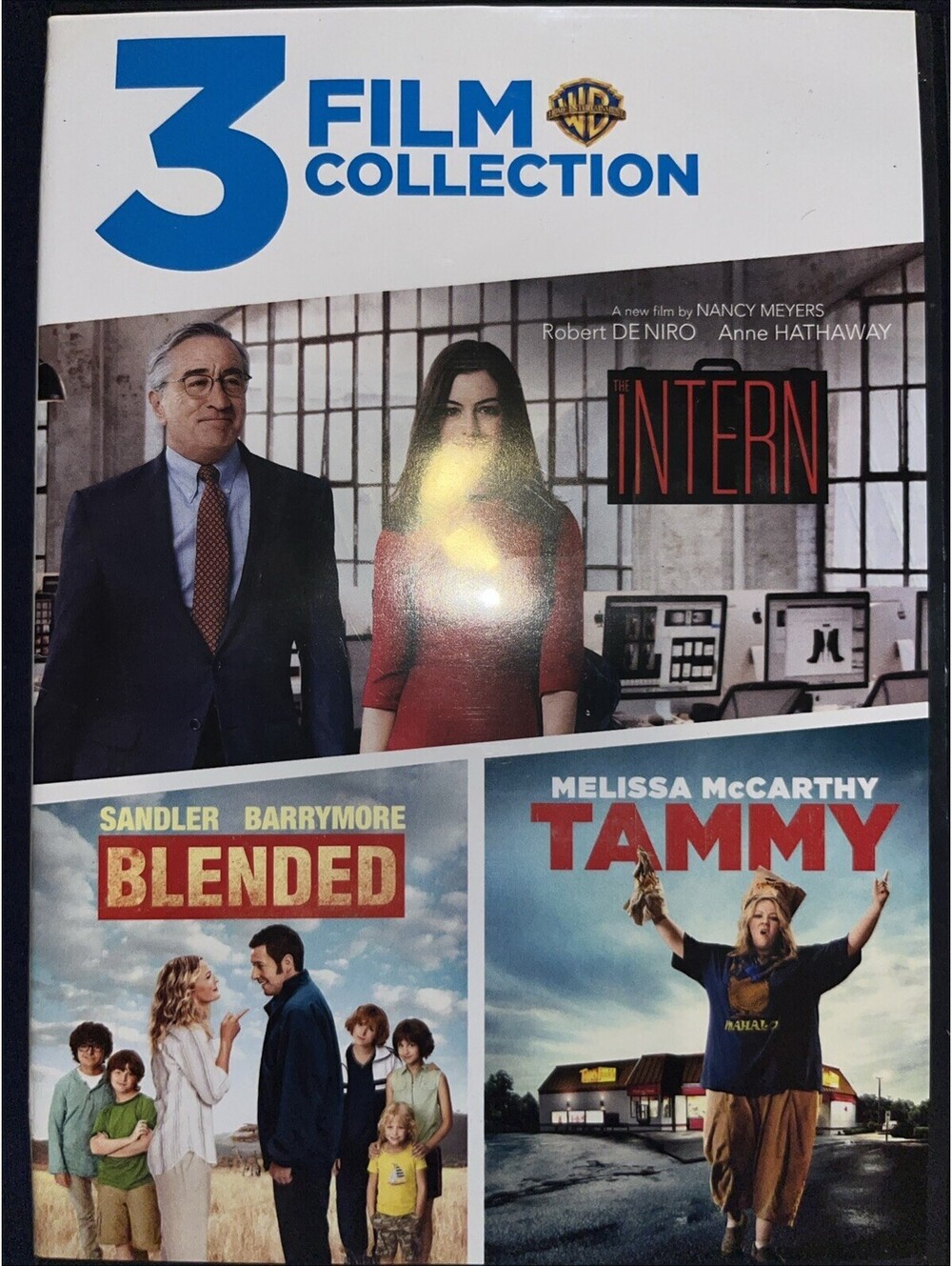 3 Film Collection: the Intern / Tammy / Blended (DVD) Sealed